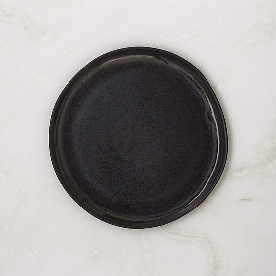Hyacinth Black Dinner Plate with Reactive Glaze + Reviews CB2