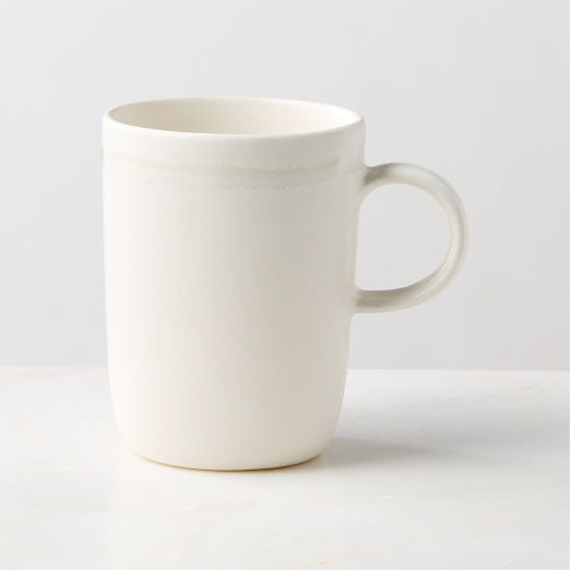 Hyacinth White Mug With Reactive Glaze 11.75oz