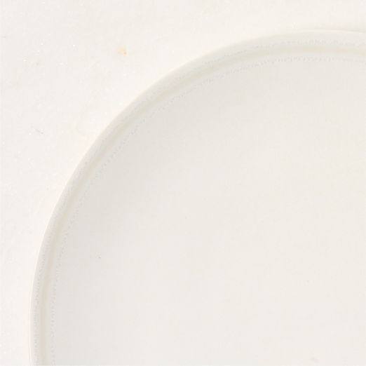 Hyacinth White Dinner Plate with Reactive Glaze