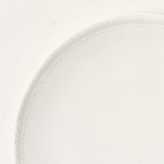 Hyacinth 4-Piece White Dinnerware Set with Bowl with Reactive Glaze