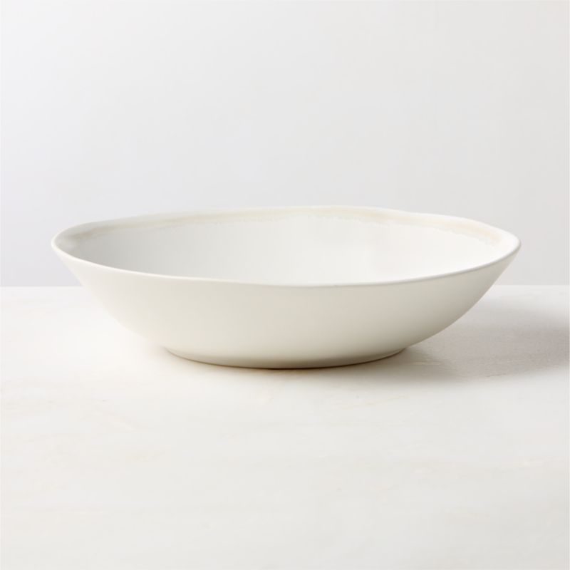 Hyacinth White Pasta Bowls with Reactive Glaze Set of 6 - image 1 of 6