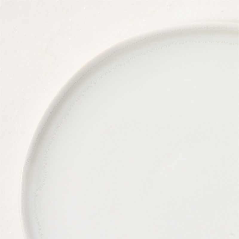 Hyacinth White Salad Plates with Reactive Glaze Set of 6 - image 2 of 6