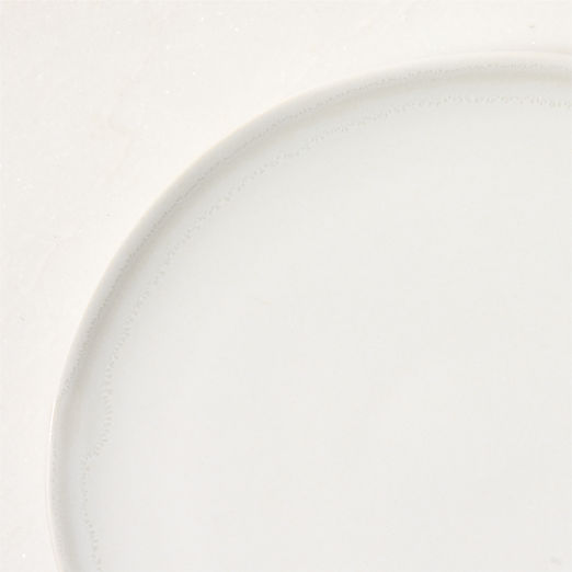 Hyacinth White Salad Plate with Reactive Glaze