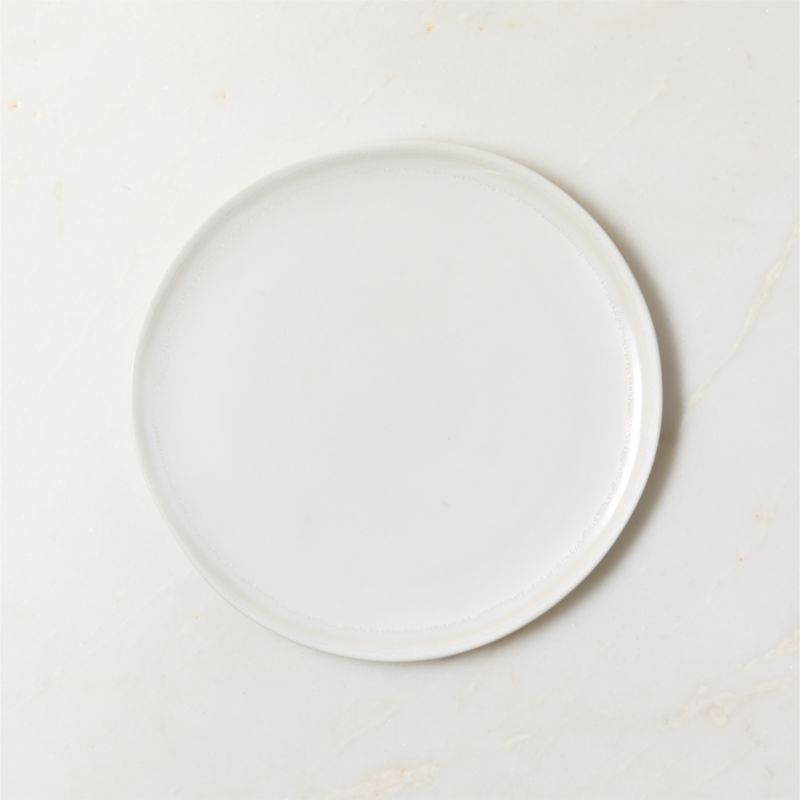 Hyacinth White Salad Plates with Reactive Glaze Set of 6 - image 1 of 6