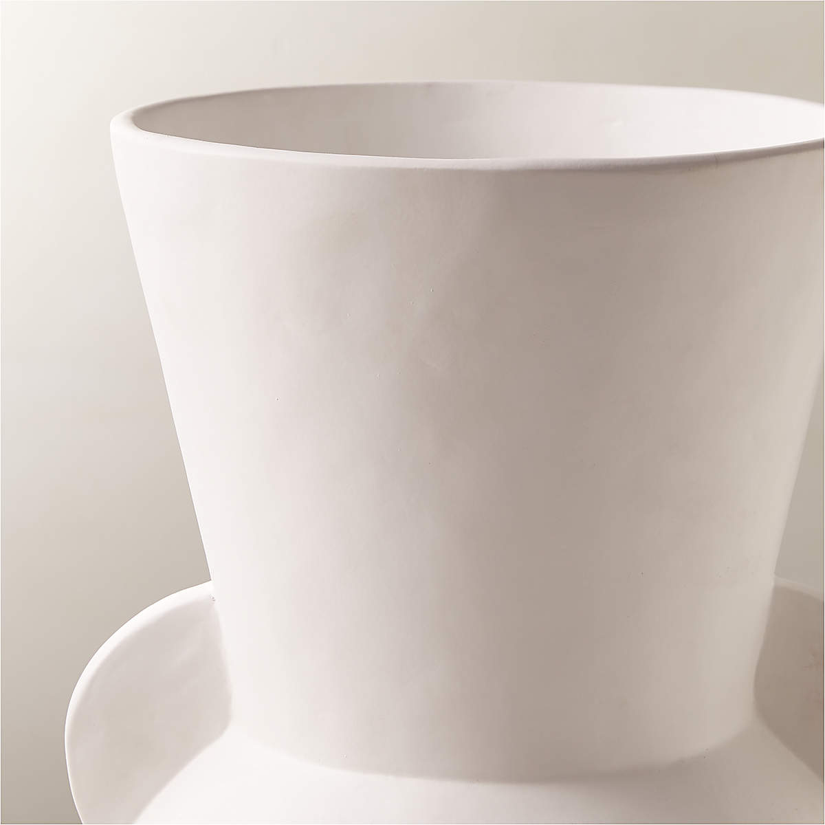 Hydra White Terracotta Vase + Reviews | CB2