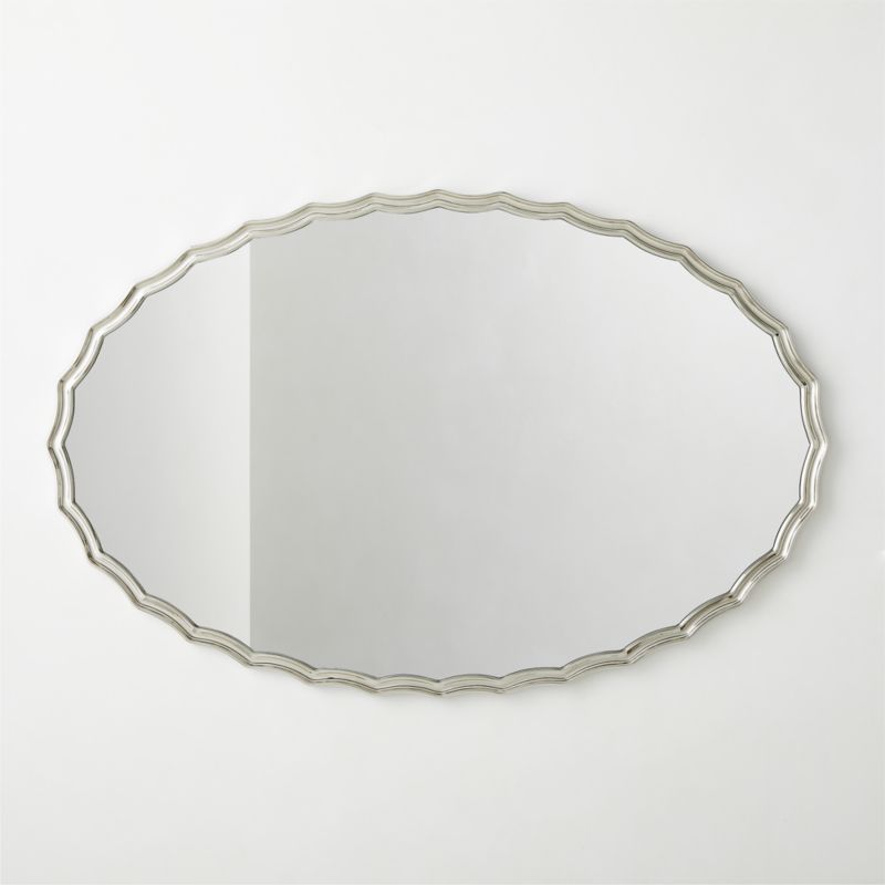 Hyra Polished Nickel Oval Wall Mirror 30"X46" - image 3 of 9