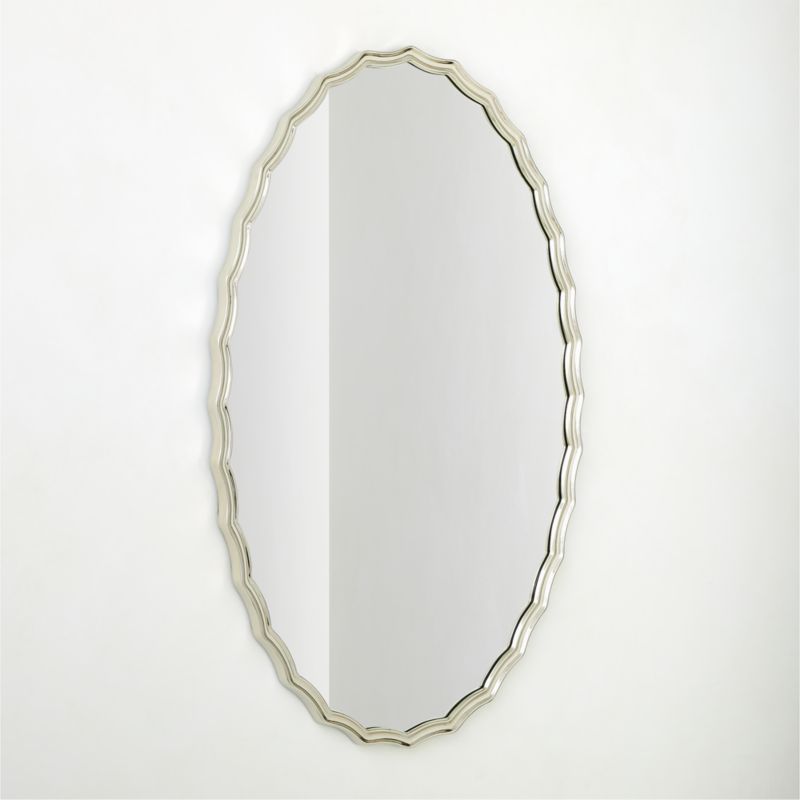 Hyra Polished Nickel Oval Wall Mirror 30"X46" - image 4 of 9