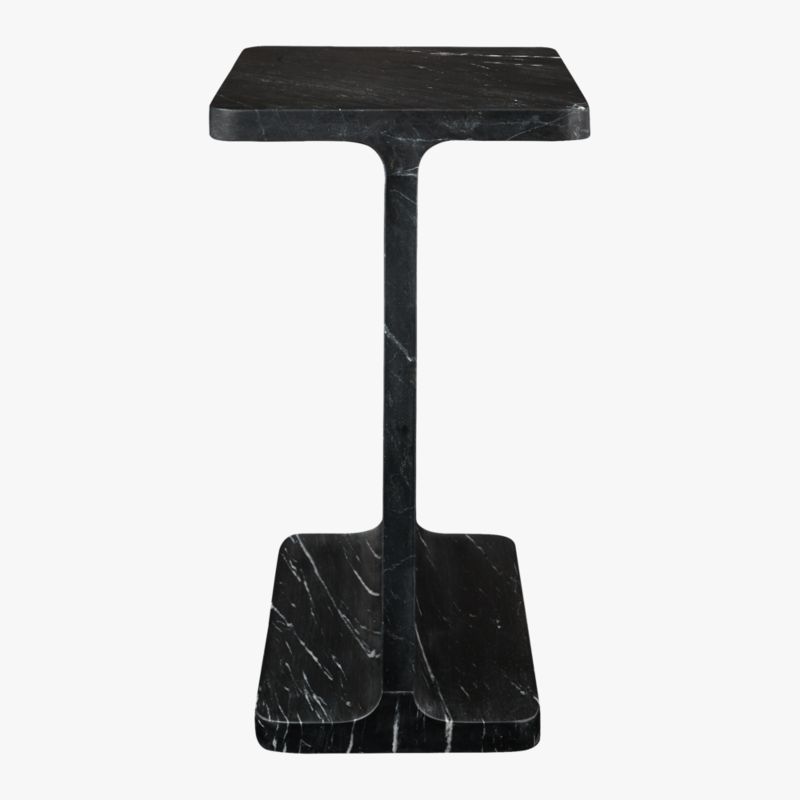 I Beam Black Marble Side Table - image 7 of 14