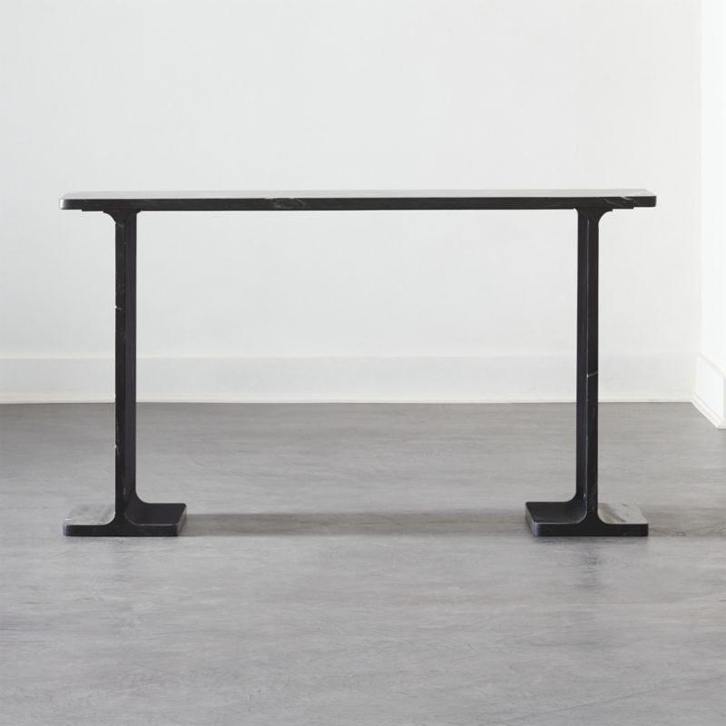 black console table