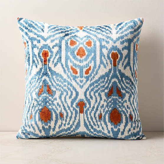 Icatio Turkish Silk Throw Pillow Cover 20"