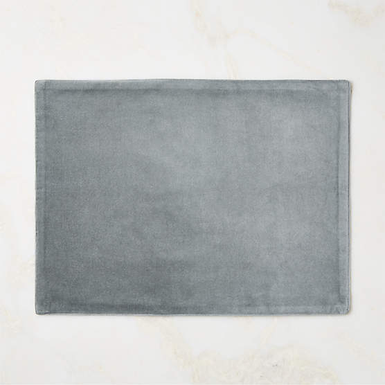 Ice Blue Velvet Placemat