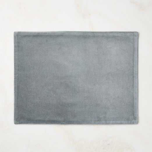 Ice Blue Velvet Placemat