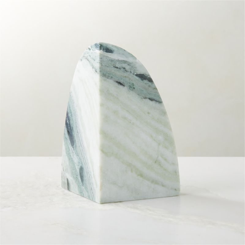 Ice Jade Green Marble Bookend - image 1 of 10