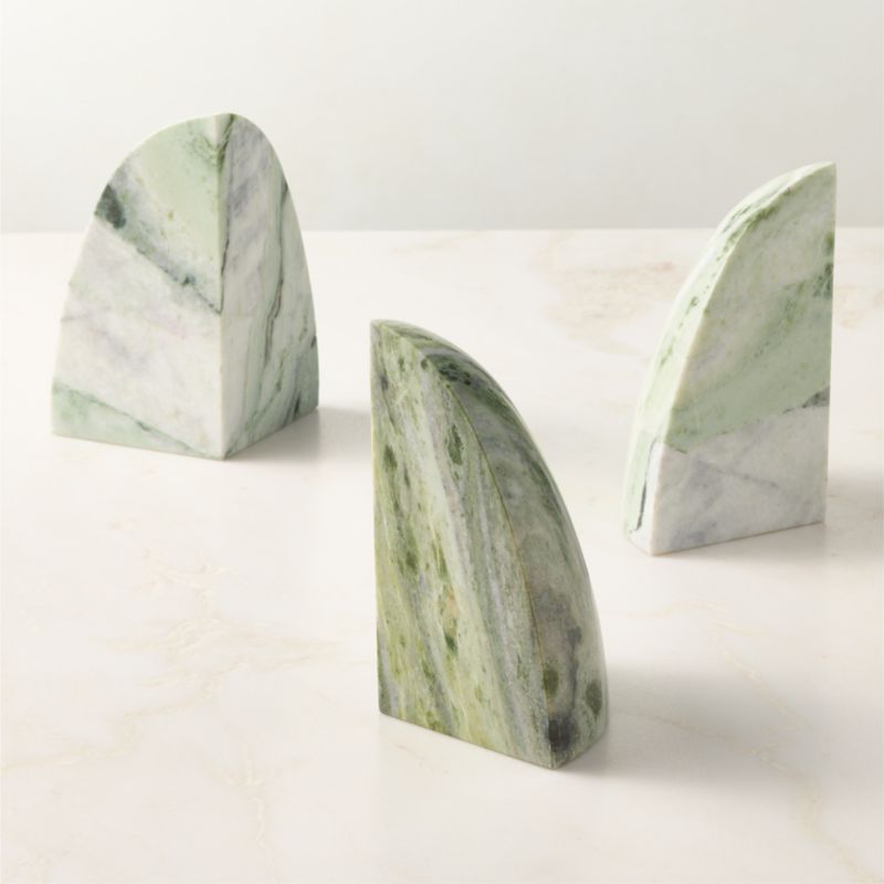 Ice Jade Green Marble Bookend - image 3 of 7