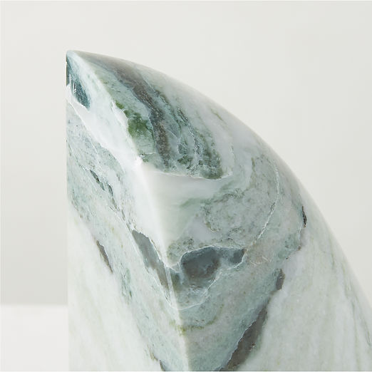 Ice Jade Green Marble Bookend