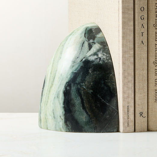 Ice Jade Green Marble Bookend
