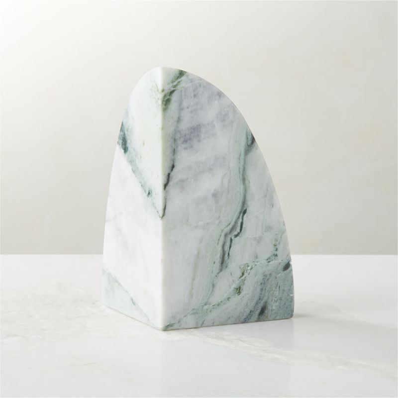 Ice Jade Green Marble Bookend - image 0 of 10