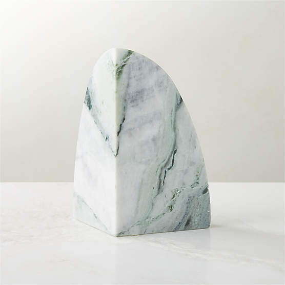 Ice Jade Green Marble Bookend