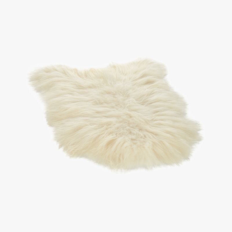 Icelandic White Sheepskin Fur Throw Blanket - image 1 of 10