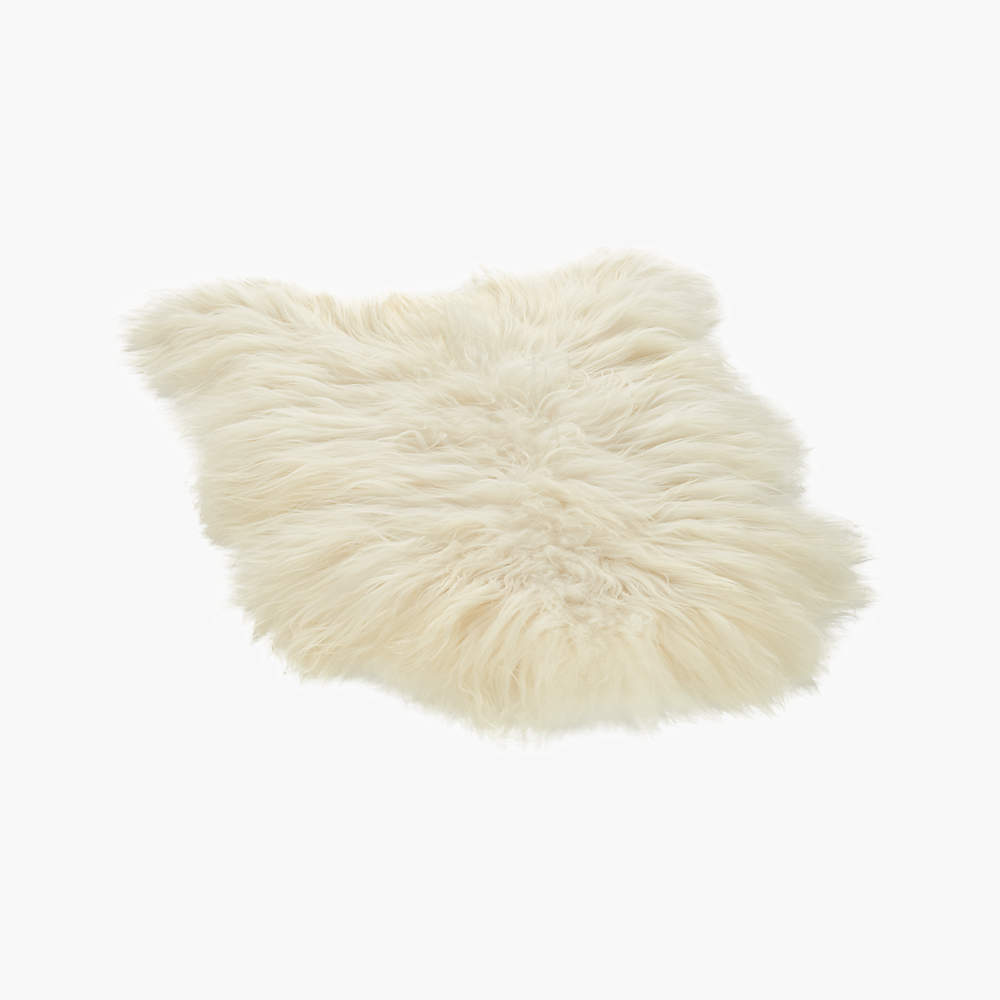Icelandic White Sheepskin Fur Throw Blanket + Reviews