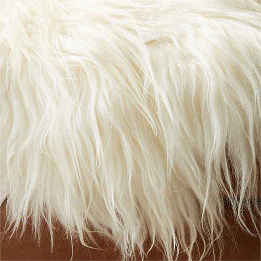 Icelandic White Sheepskin Fur Throw Blanket