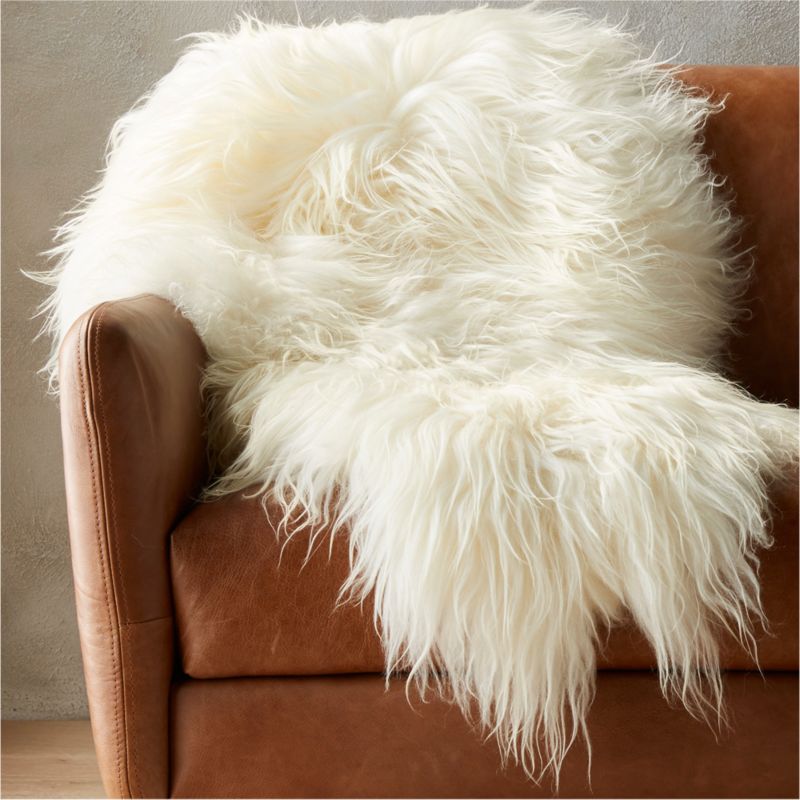 Faux sheep throw sale