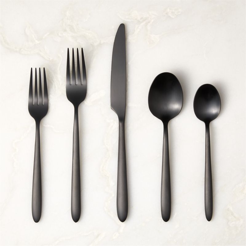 View Ida 20-Piece Black Flatware Set details