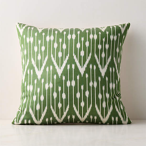 Ida Green Turkish Silk Satin Throw Pillow with Down-Alternative Insert 20"x20"