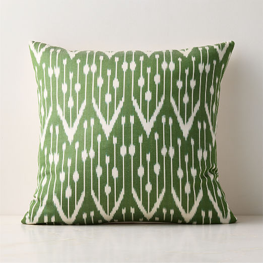 Ida Green Turkish Silk Satin Throw Pillow 20"x20"