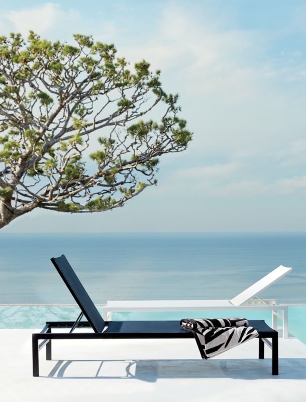 Idle Black Outdoor Sun Lounger - image 3 of 10