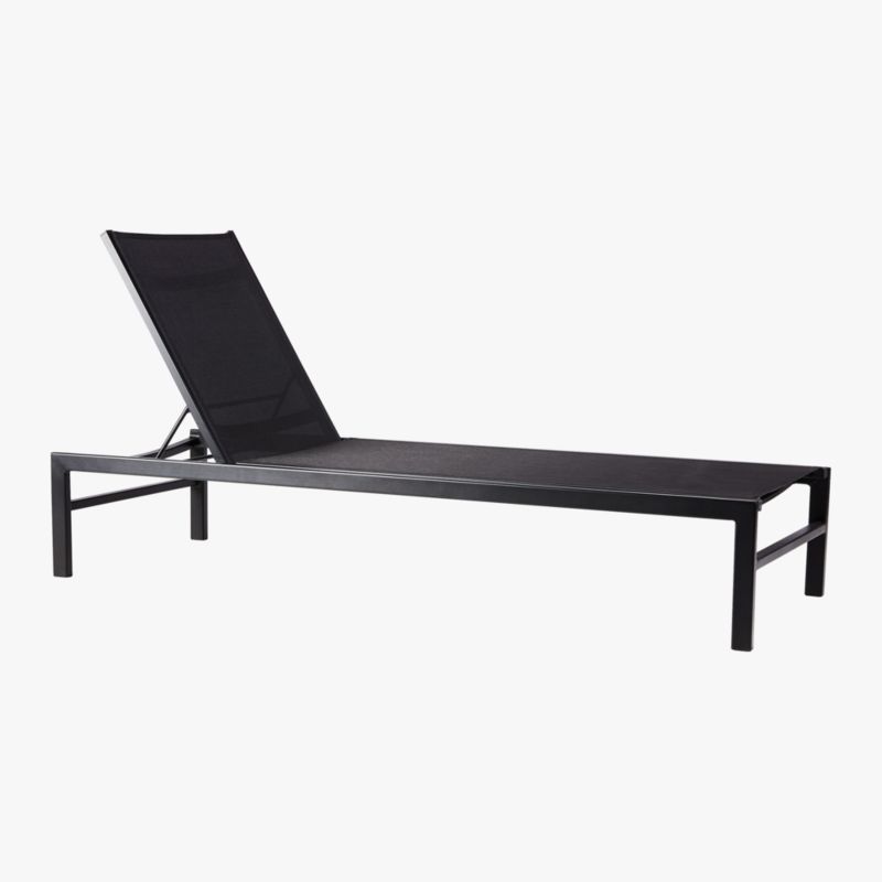 Idle II Black Outdoor Patio Sun Lounger Reviews CB2