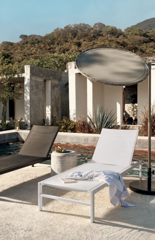 Idle Black Outdoor Sun Lounger - image 4 of 10