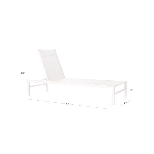 Idle White Outdoor Sun Lounger