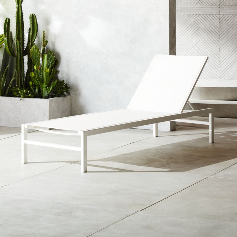 Idle II White Sun Lounger + Reviews | CB2