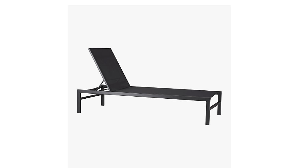 Idle Black Outdoor Chaise Lounge Reviews Cb2
