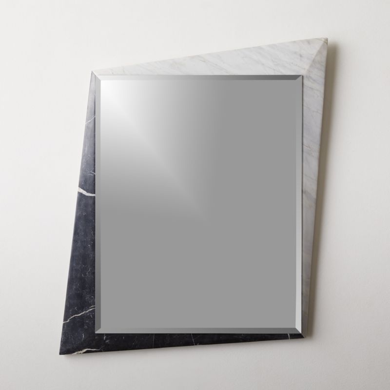 View Iggy Marble Rectangular Wall Mirror 26"x25" details