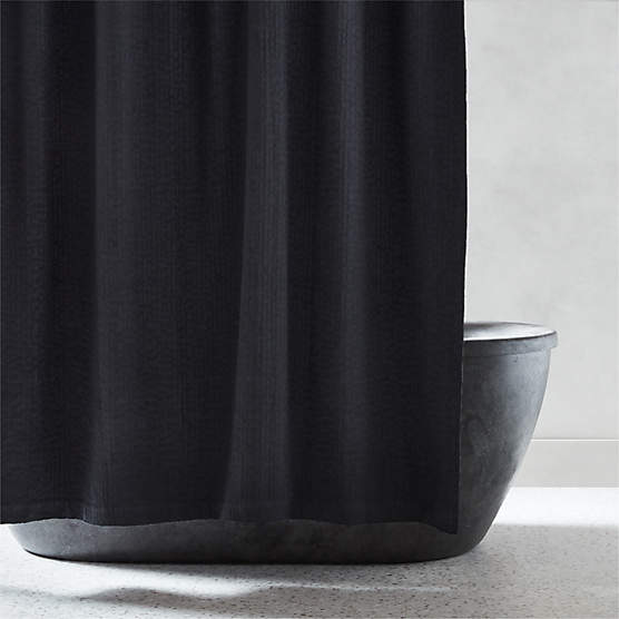 Capri Black Border Shower Curtain 72" + Reviews CB2