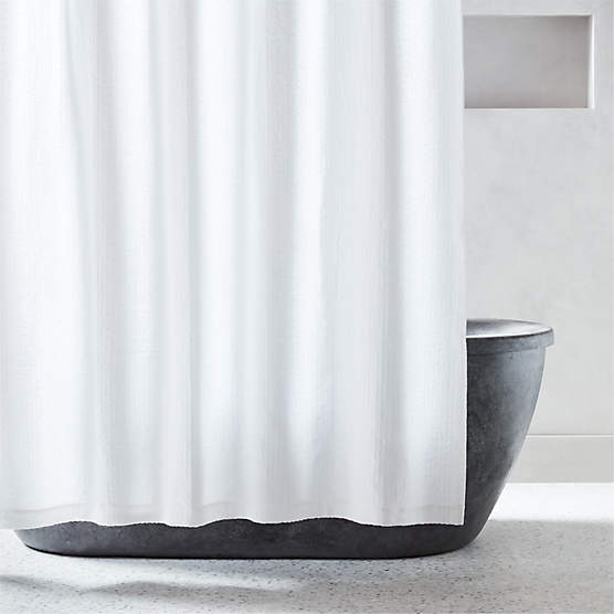 Poly White Shower Curtain Liner 84" + Reviews CB2