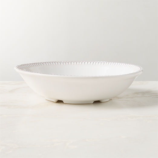 Iliana White Stoneware Pasta Bowl