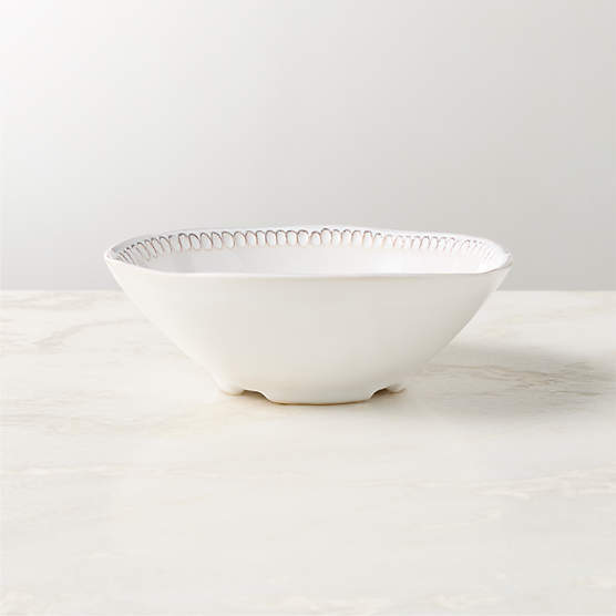 Iliana White Stoneware Soup Bowl