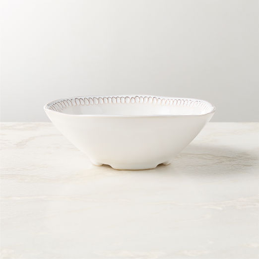 Iliana White Stoneware Soup Bowl