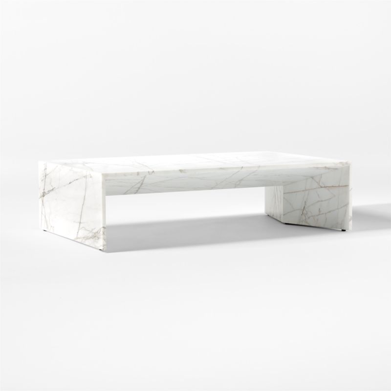 Ilise White Marble Indoor/Outdoor Coffee Table - image 7 of 11