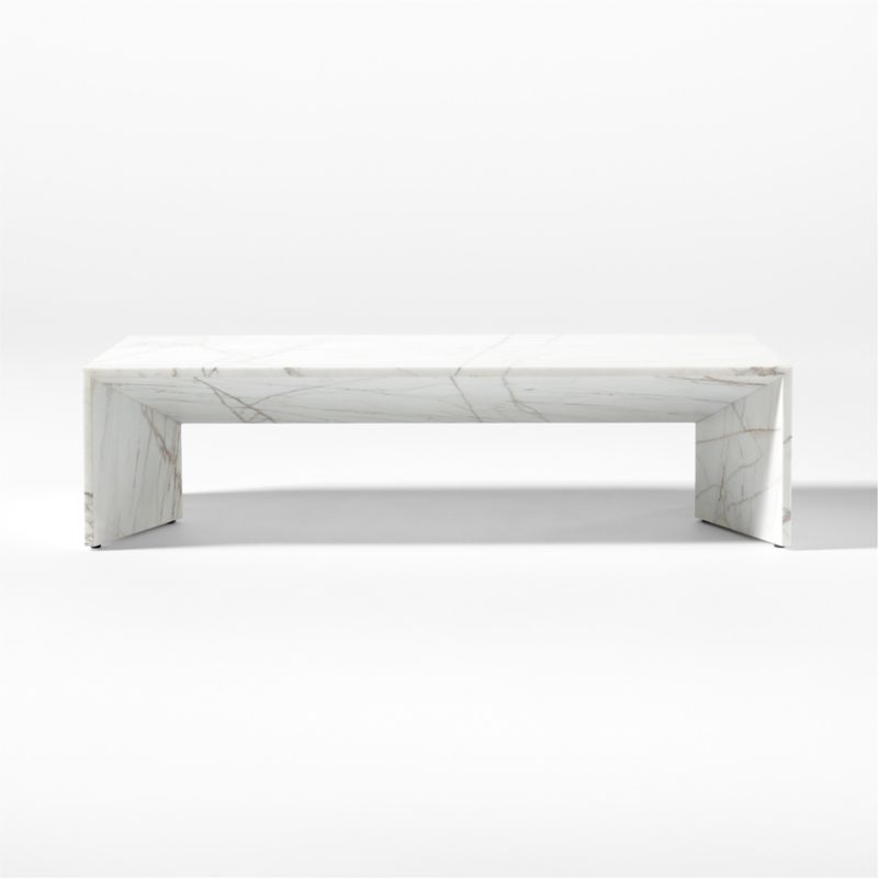 Ilise White Marble Indoor/Outdoor Coffee Table - image 6 of 11