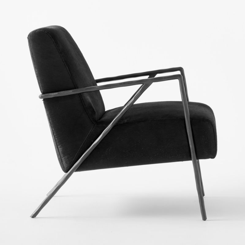 Imogene Black Hide Lounge Chair - image 7 of 9