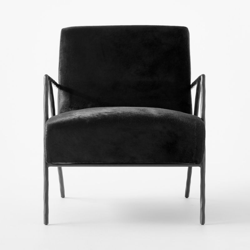 Imogene Black Hide Lounge Chair - image 5 of 9