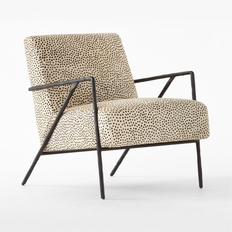 Imogene Dot Hair on Hide Lounge Chair - image 6 of 9