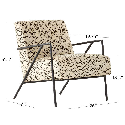 Imogene Dot Hair on Hide Lounge Chair