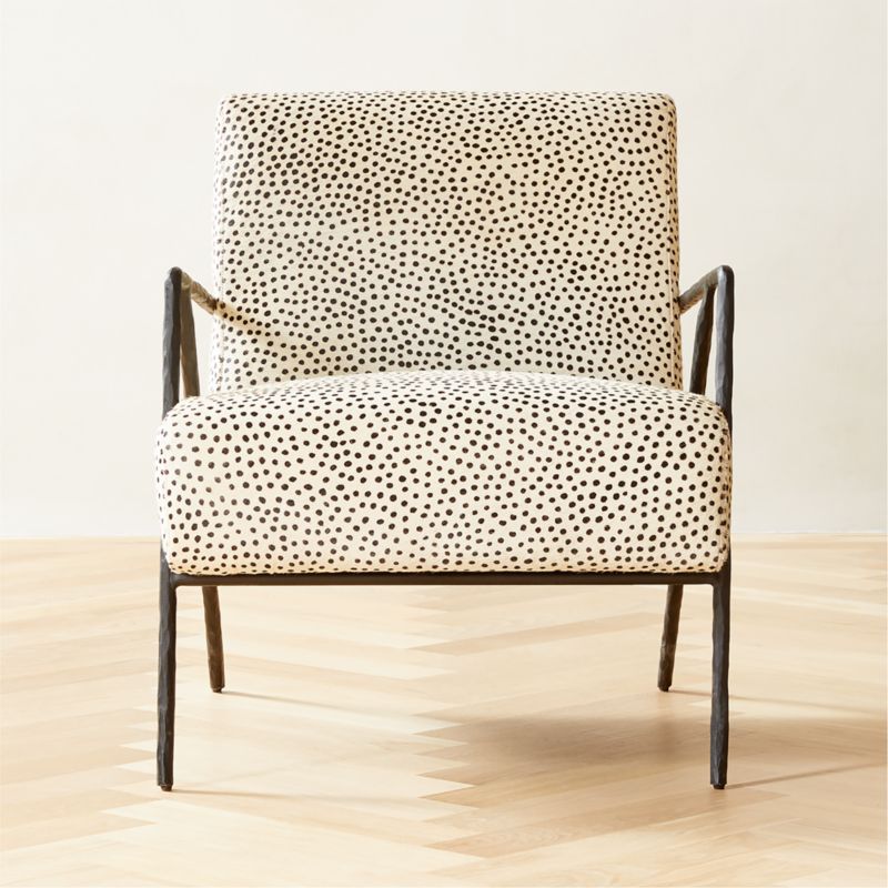 Imogene Dot Hair on Hide Lounge Chair - image 0 of 9