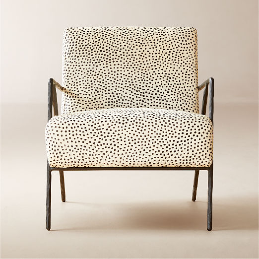 Imogene Dot Hair on Hide Lounge Chair Set of 2