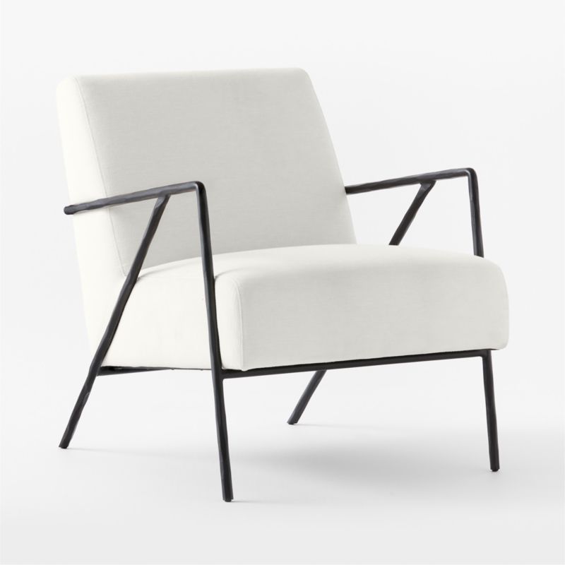 Imogene White Performance Fabric Lounge Chair - image 7 of 10